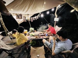 căms trại qua đêm cho gia đình